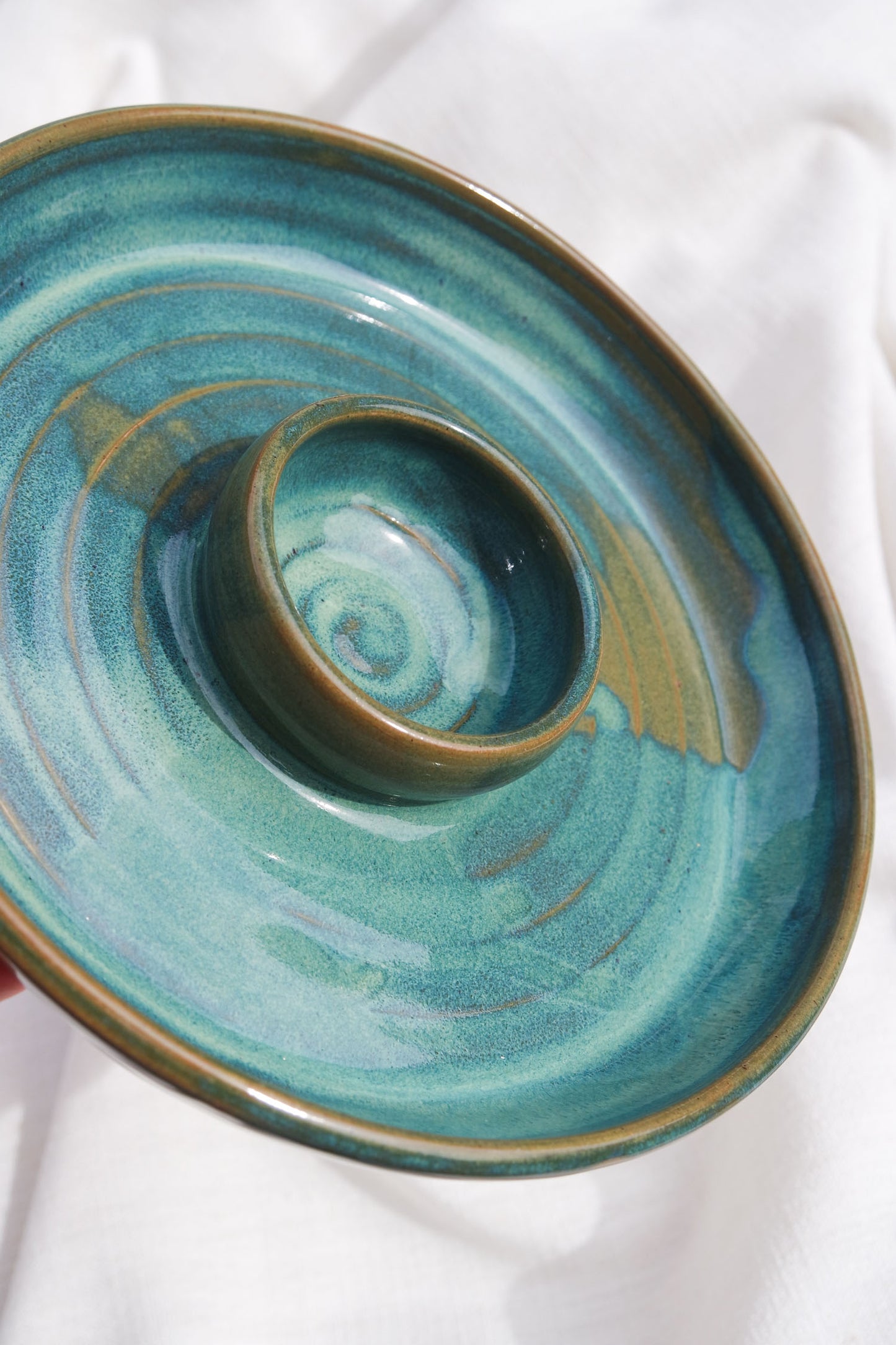 Snack Dippy Plate | Splashy Teal