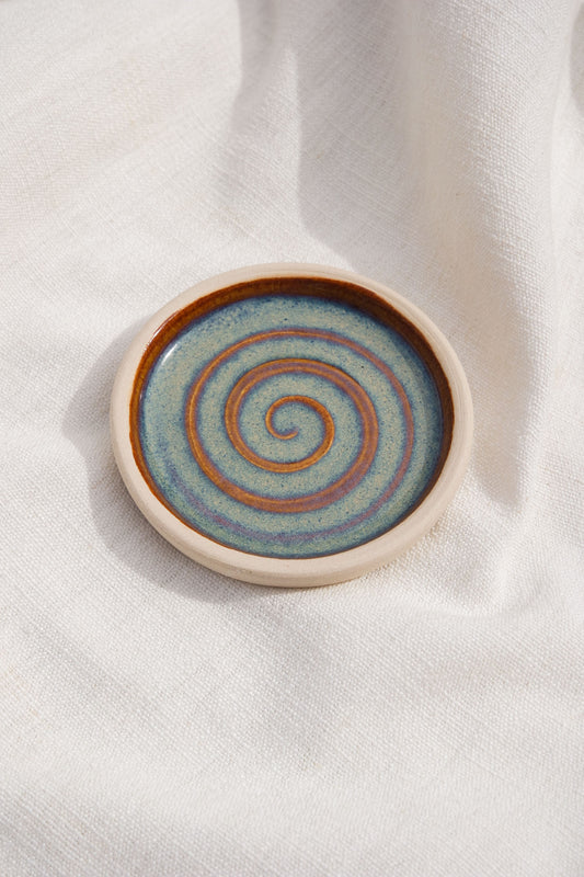 Soap Dish | Drippy Blue Brown swirl