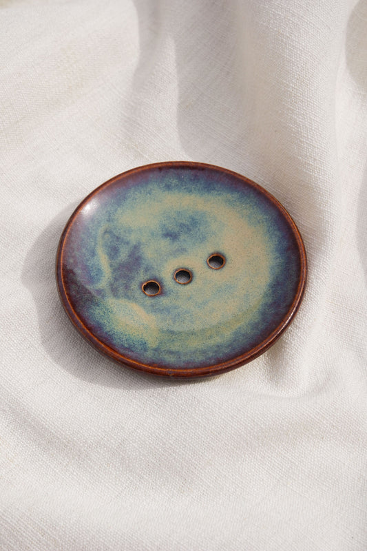 Soap Dish | Drippy Blue Brown