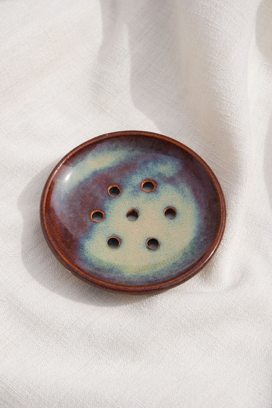 Soap Dish | Drippy Blue Brown 2