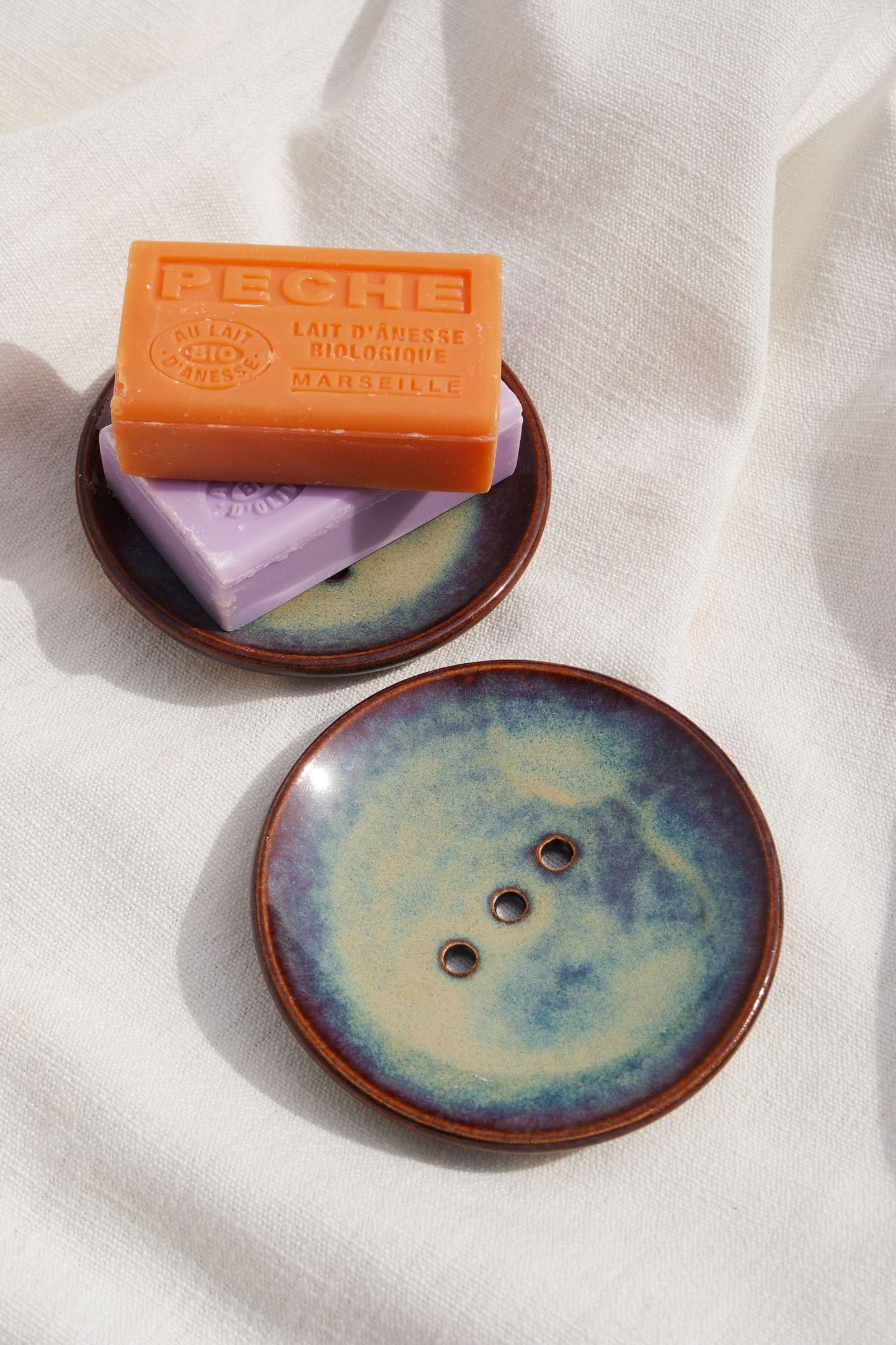 Soap Dish | Drippy Blue Brown
