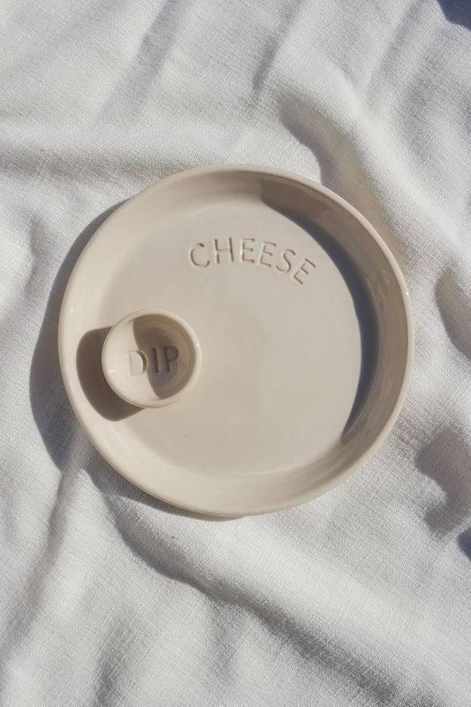 Embossed Cheese & Dip Mini cheeseboard plate