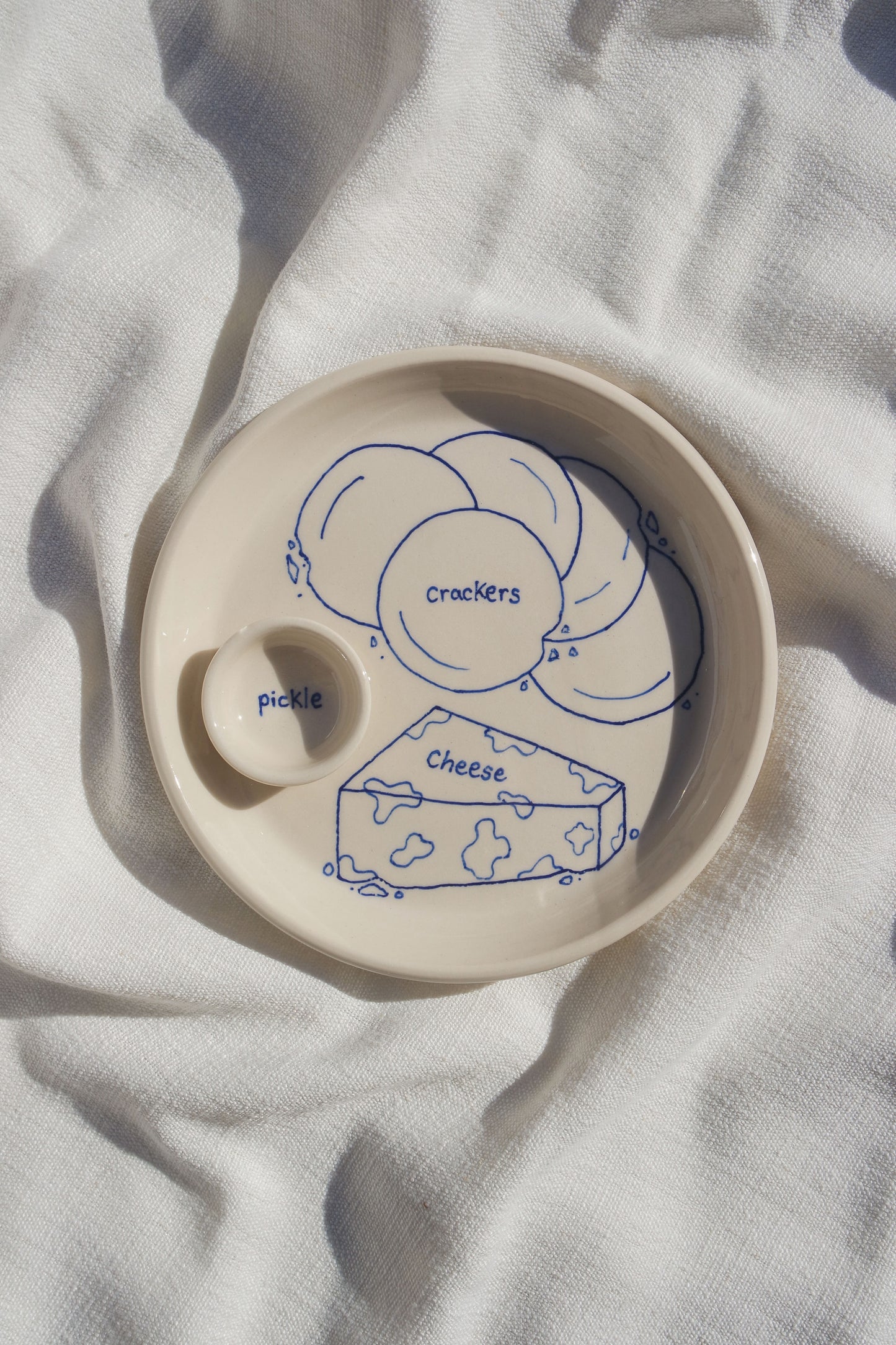 Cheese & Pickle Mini cheeseboard plate