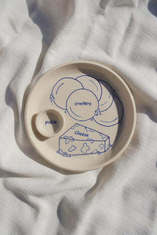Cheese & Pickle Mini cheeseboard plate
