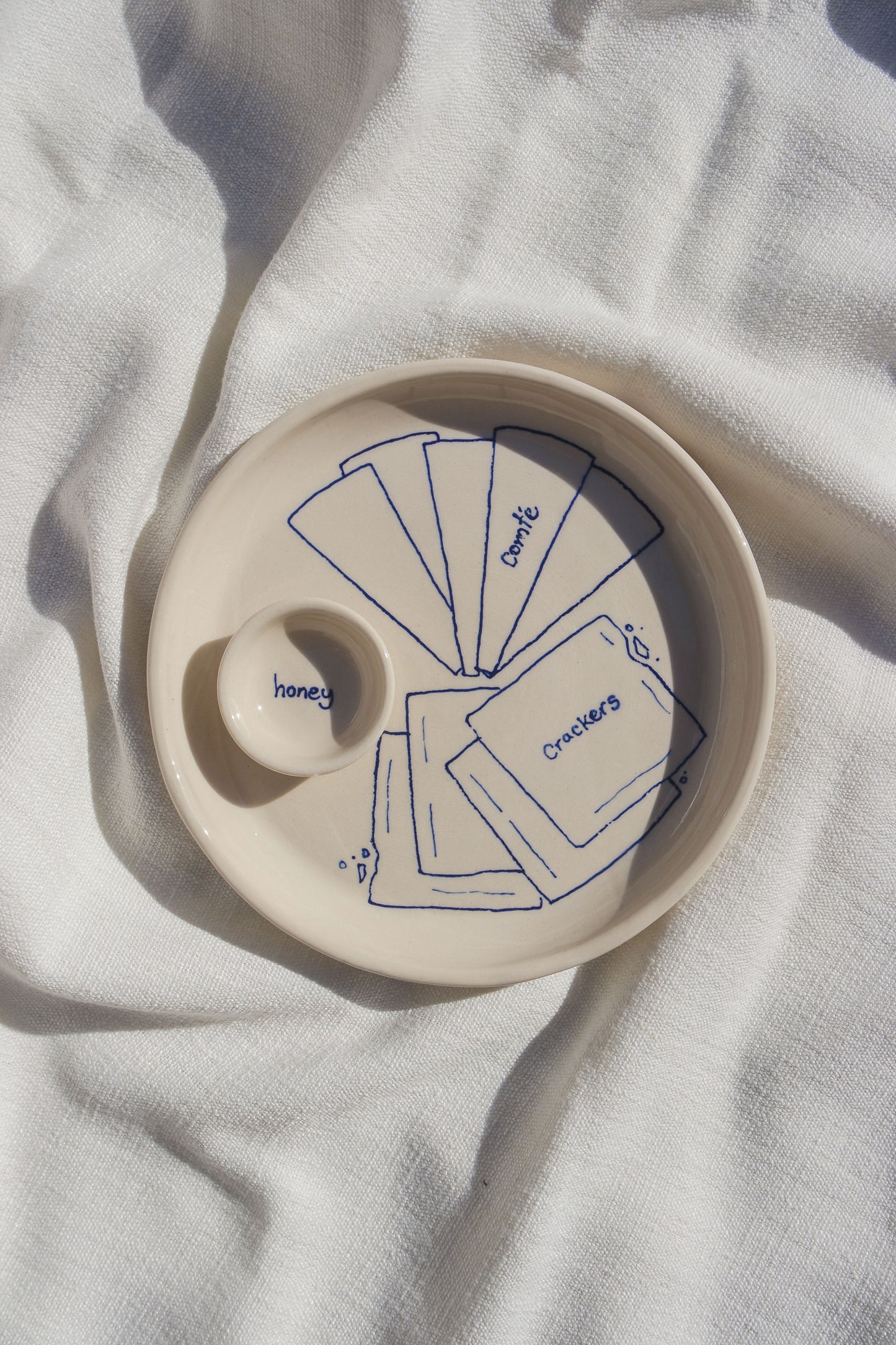 Comte & Honey Mini cheeseboard plate