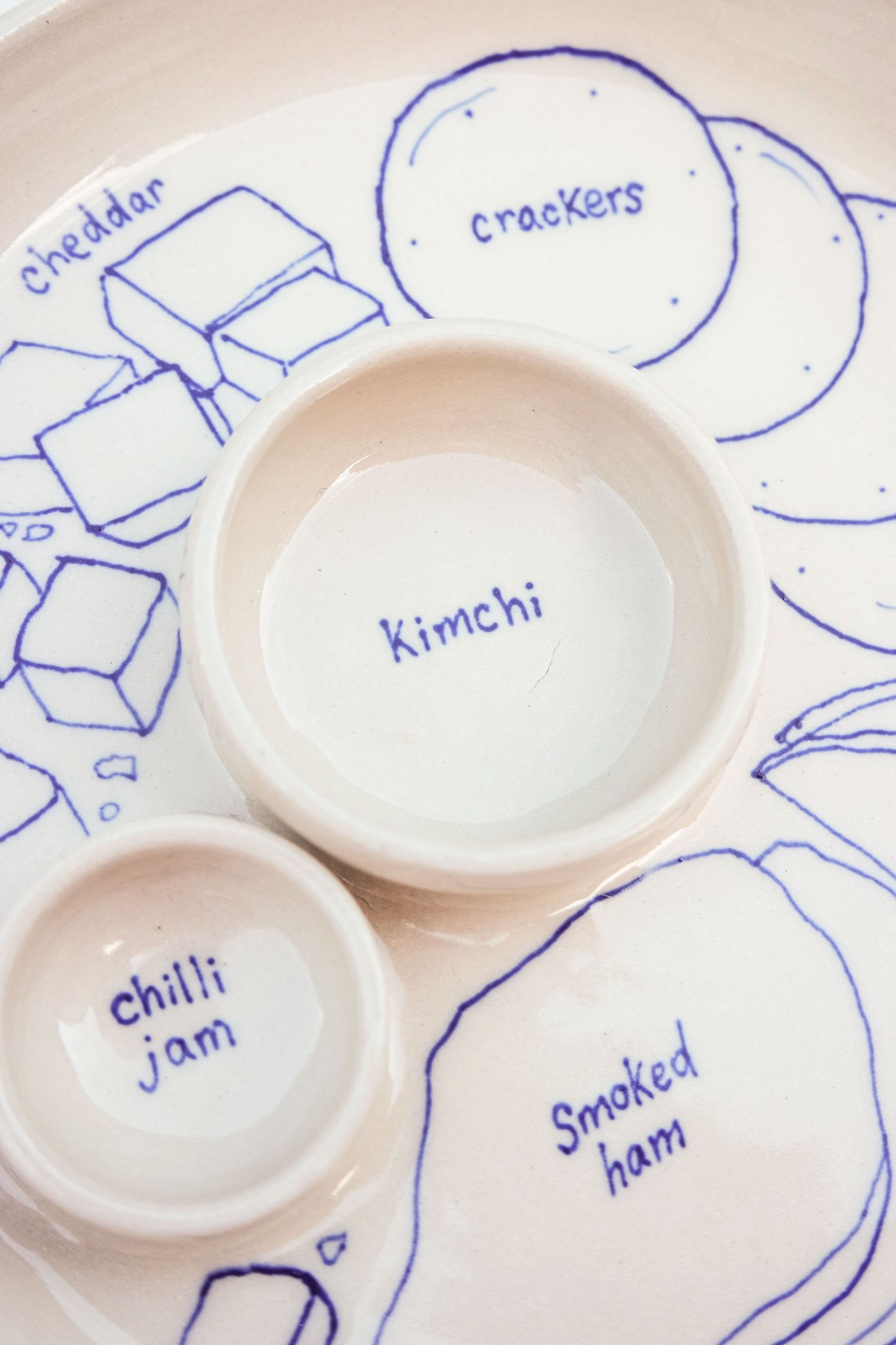 Kimchi, Ham & Cheese Dippy Dinner Plate *seconds
