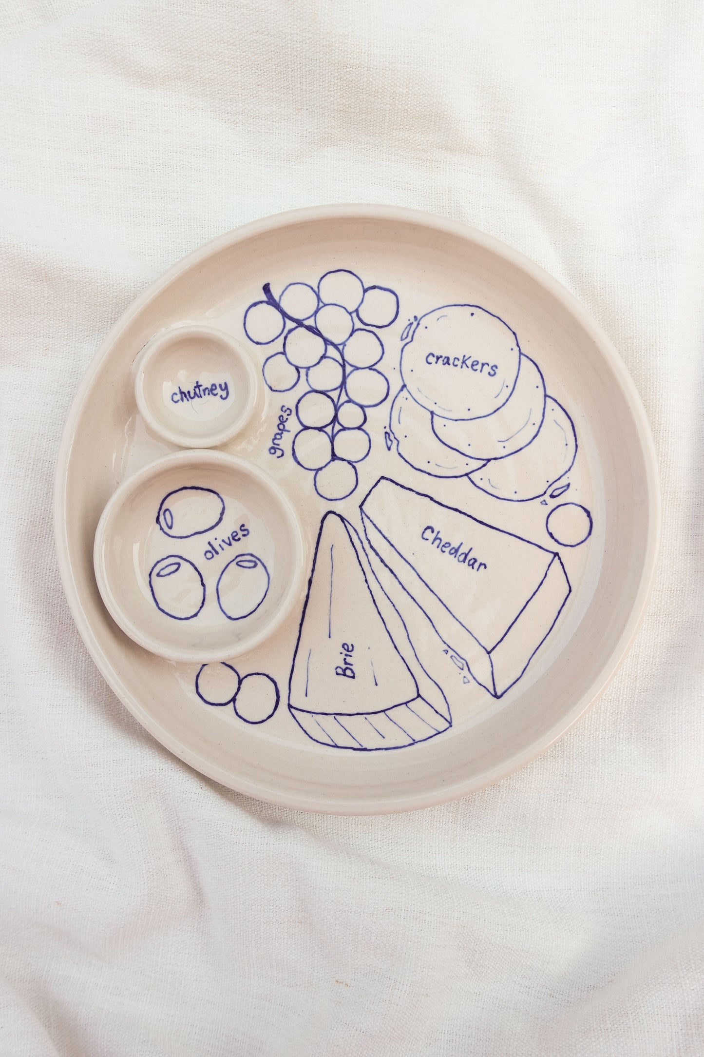 Cheese, Olives & Grapes Dippy Dinner Plate *seconds