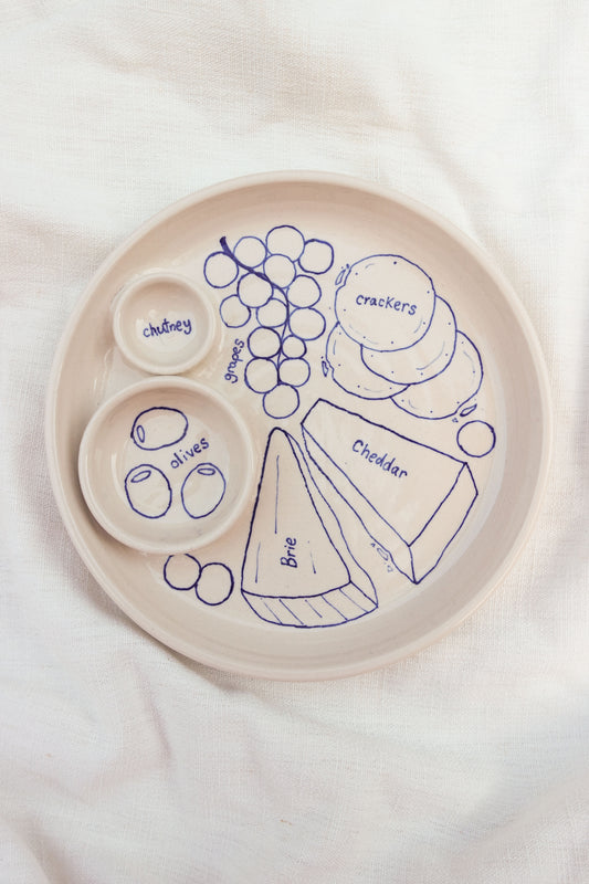 Cheese, Olives & Grapes Dippy Dinner Plate *seconds