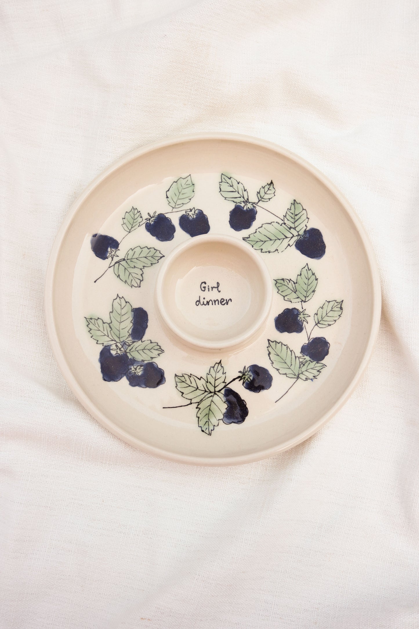 Girl Dinner Illustrated Blackberries Design *seconds