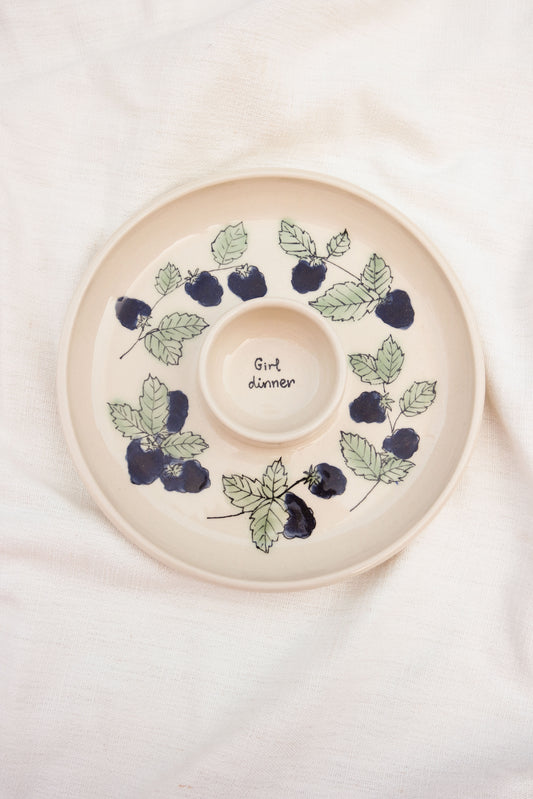 Girl Dinner Illustrated Blackberries Design *seconds