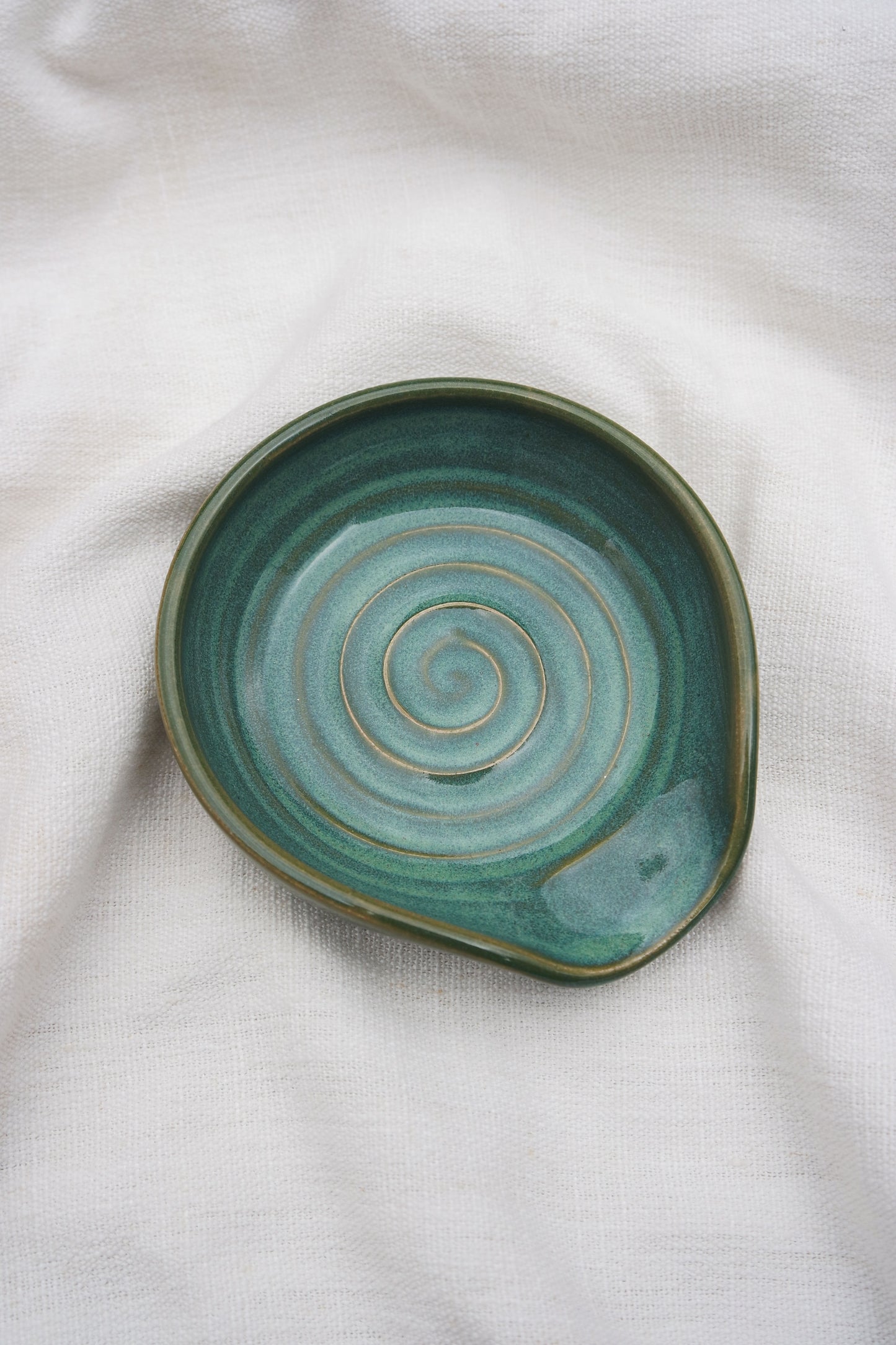 Spoon Rest in Textured Teal