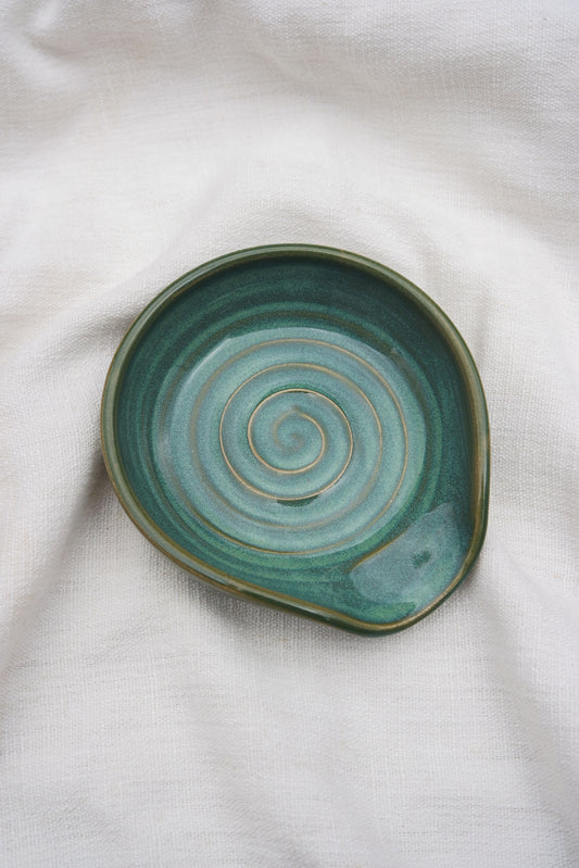 Spoon Rest in Textured Teal