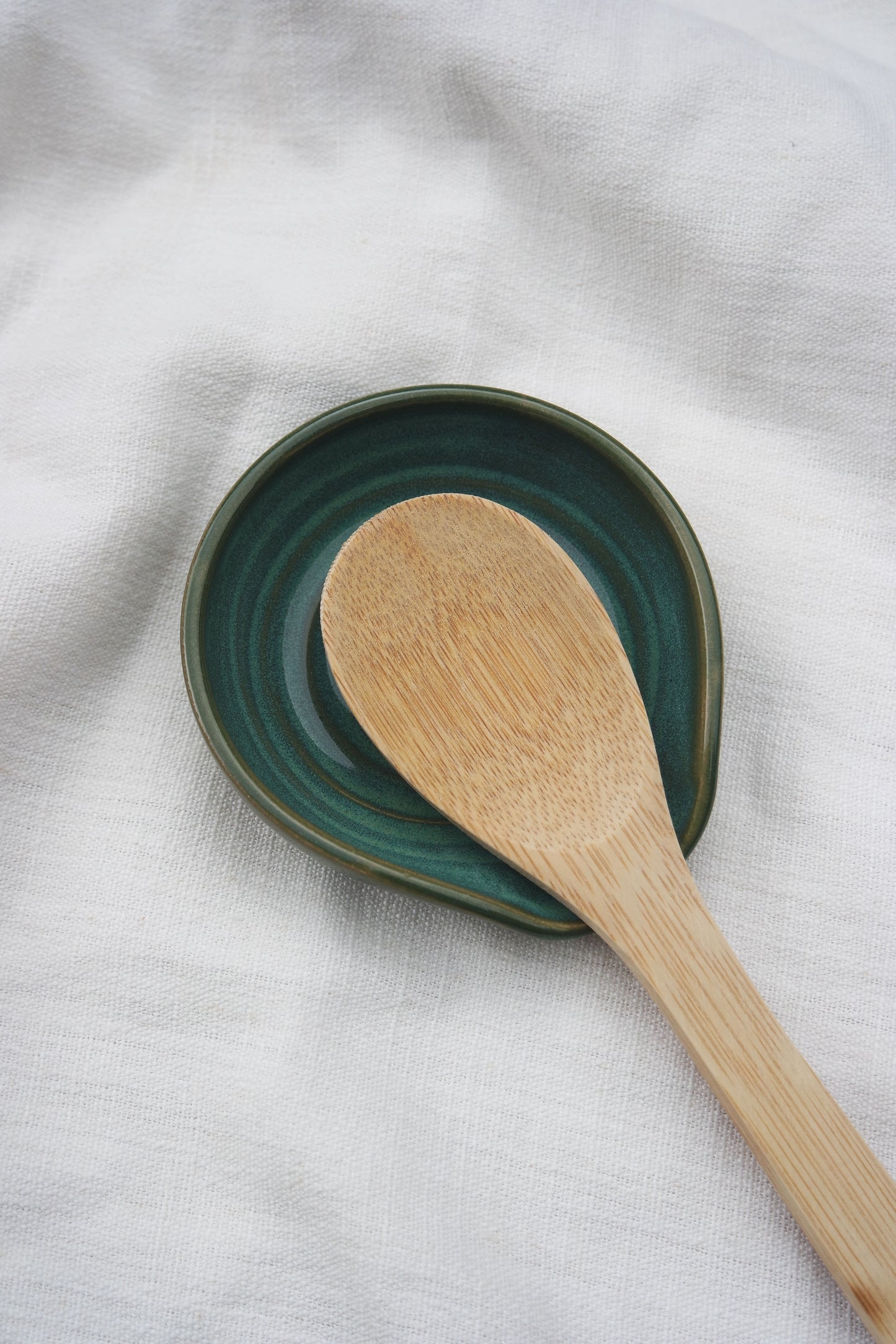 Spoon Rest in Textured Teal