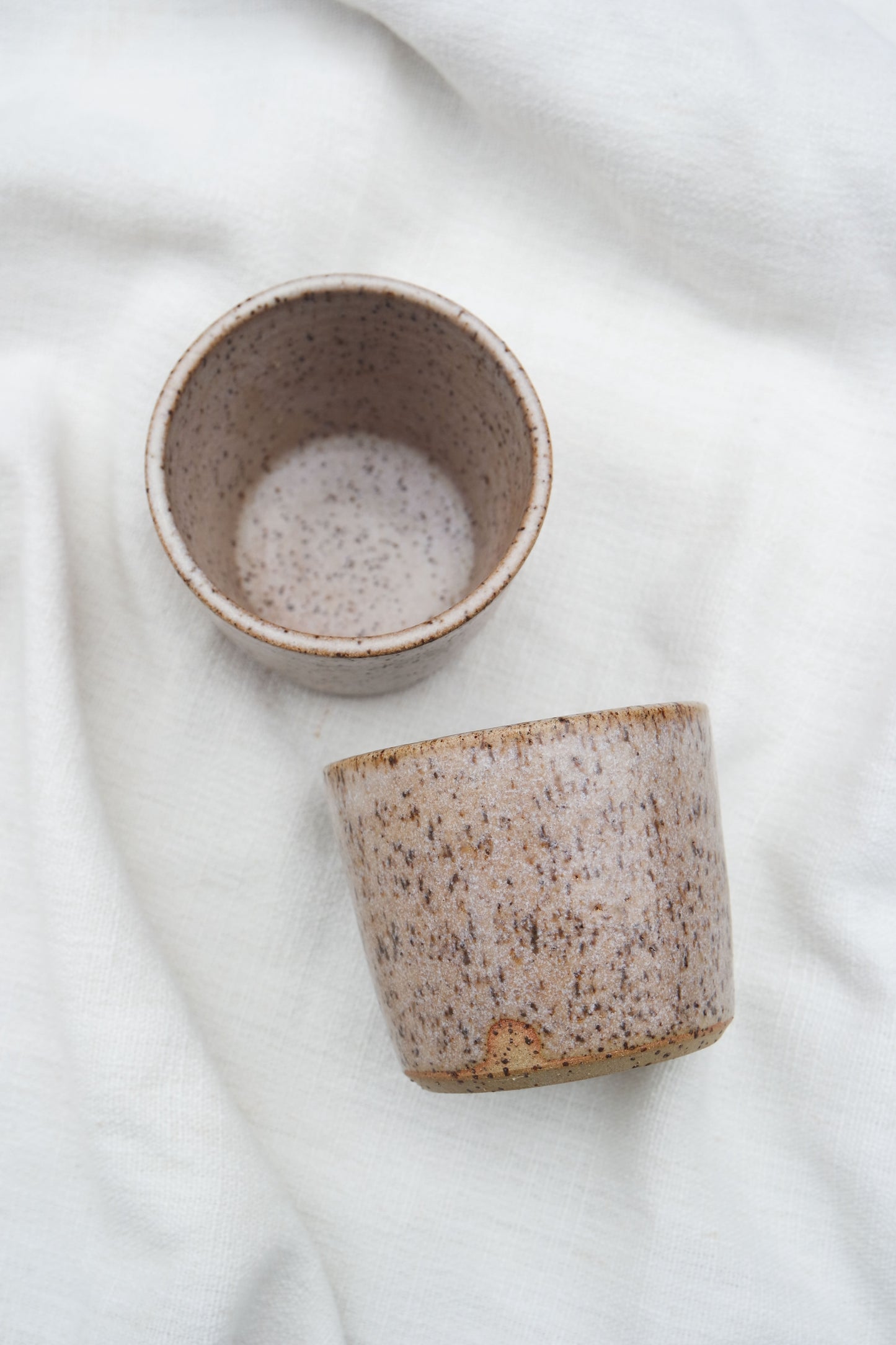 Short Flat White Cup in Speckled Blush