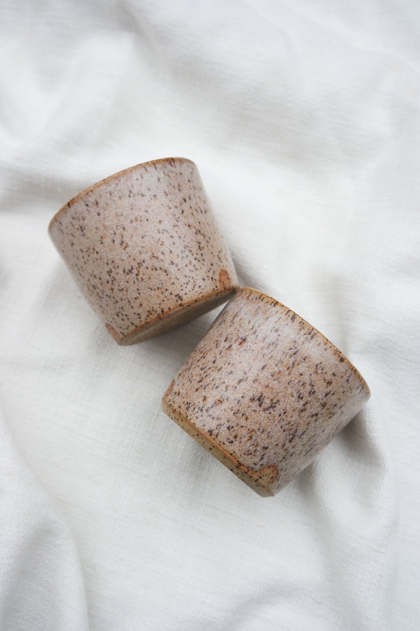 Short Flat White Cup in Speckled Blush