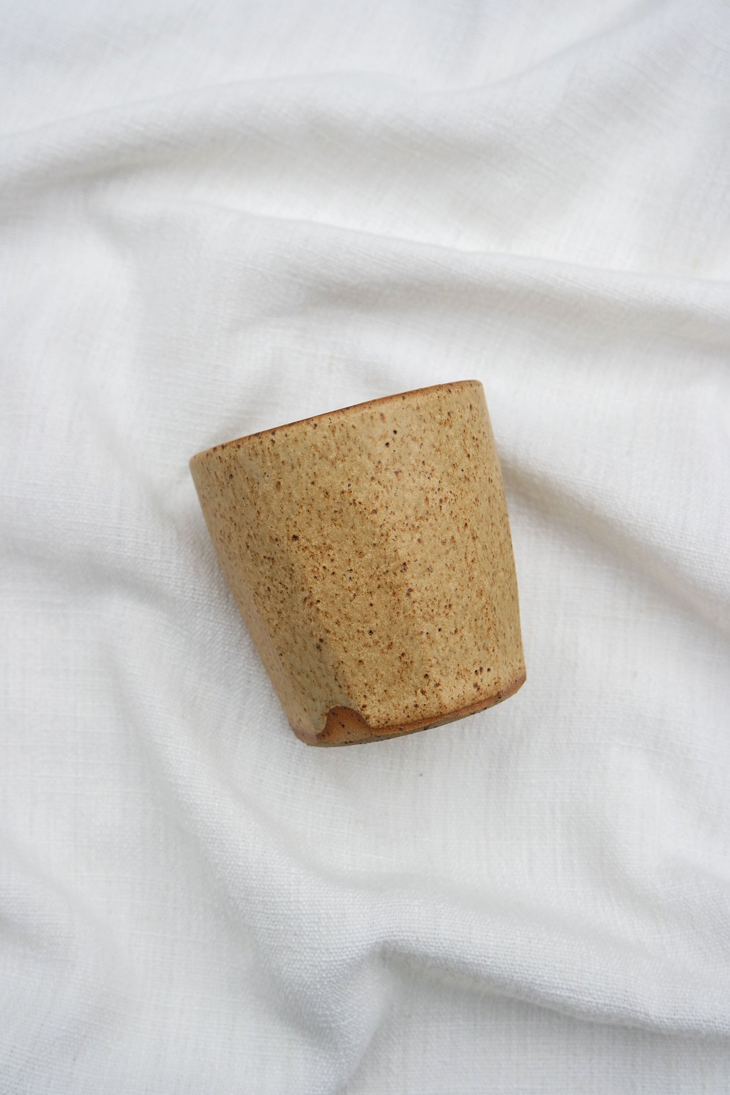 Fluted Oatmeal Flat White Cup