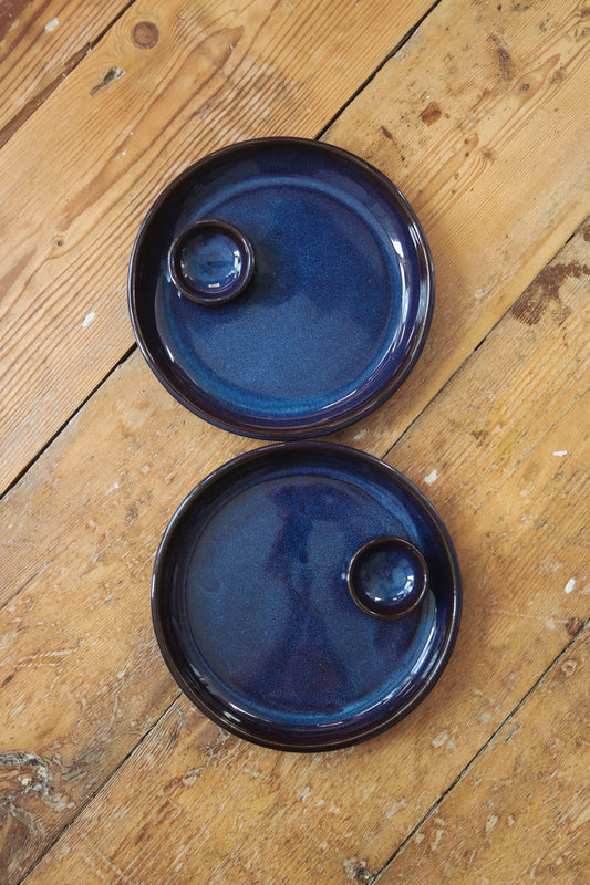Mini Dippy Plate | Blue Denim