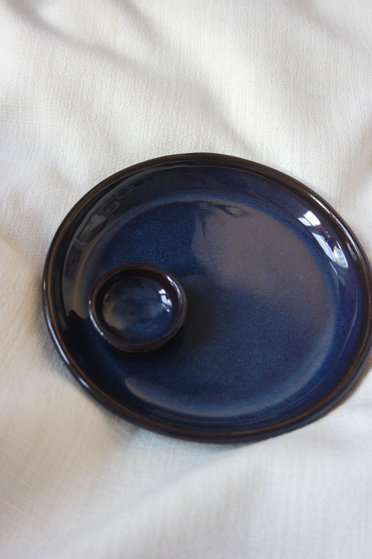 Mini Dippy Plate | Blue Denim
